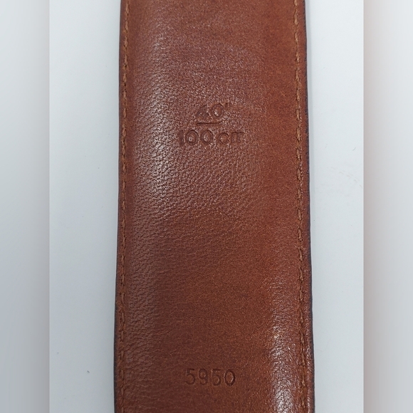 COACH BLACK LEATHER BELT GOLD BUCKLE MEN SIZE 40 CLASSIC PROFESSIONAL BUSINESS - Picture 8 of 14